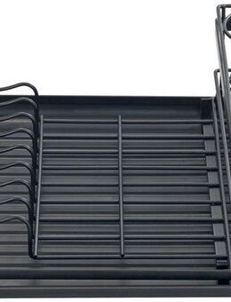 WENKO Geschirrständer Modell Amy, flexibler Geschirrabtropfer mit Flaschenhalter für die Spüle