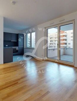 Neubau Erstbezug: Geschmackvolle 1-Zimmer-Wohnung mit Einbauküche & großzügigem Balkon - Frankfurt (Main)