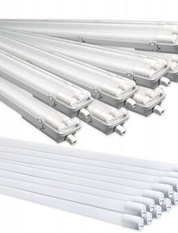 8x Led Panel Leuchtstofflampe Feuchtraumlampe LED Lampe 120cm 16x LED-Leuchtstoffröhren im Set - Wuppertal