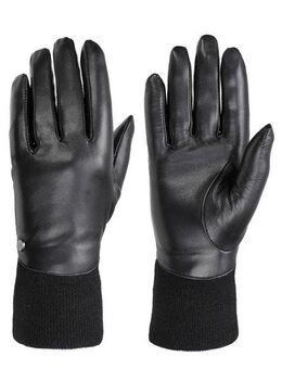 PEARLWOOD Lederhandschuhe LUNA (1 Paar) weiches Fleecefutter, Strickbündchen