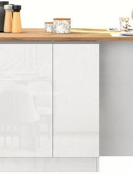 KOCHSTATION Kücheninsel KS-Sole, Kochinsel, Küchenarbeitsblock, Arbeitsinsel, Made in Italy, Breite 167,5 cm, 2 Apothekerauszüge, 2 Essplätze, 1 offenes Regal