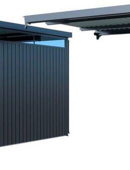 KONIFERA Gerätehaus Stefano mini, BxT: 403x245 cm, (Set), Stahl, mit seitlichem Anbau