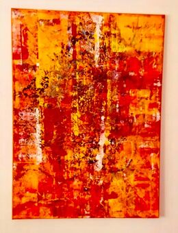 Acrylbild 80x110cm in freundlichen Gelb—und Orangetönen - Rösrath Zentrum