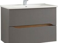 Saphir Waschtisch Quickset Keramikwaschtisch mit Unterschrank, 75 cm breit, Waschplatz, Unterschrank mit Waschbecken, 2 Schubladen, grifflos