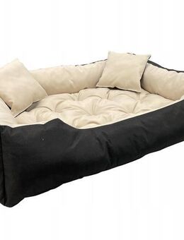 XXL Hundebett Hundekissen Tierbett Katzenbett Hundekorb Schlafplatz Größenwahl Beige/Schwarz Set22 - Wuppertal