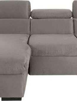 COTTA Ecksofa Lola L-Form mit Kopfteilfunktion & Hocker, Set, wahlweise mit Bettfunktion, Bettkasten & Armteilverstellung