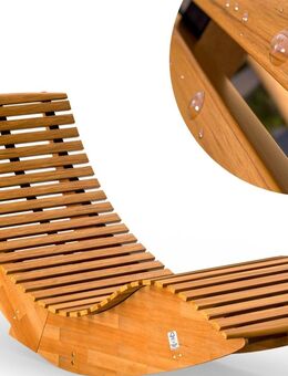 Ergonomische Schwungliege/Saunaliege aus Akazienholz mit Wippfunktion - Witten