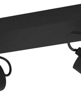 EGLO Deckenspot SOREGO Deckenstrahler, Stahl, GU10, IP20, Schlafzimmerlampe, Lampe, Leuchtmittel wechselbar, ohne Leuchtmittel, Spot, L28 x B10 x H12 cm, schwarz, 2X2,8W inkl.
