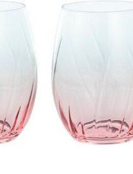 CreaTable Longdrinkglas Swirly Spring, Longdrinkgläser-Set, 4-tlg., 4-tlg., Glas, Rillen Relief, Modern, Sommerlich, Leicht