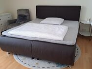 Boxspringbett - braunes Kunstleder - top gepflegt - 180x200cm - Gauting