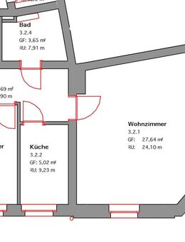 gemütliche 2-Raum Altbauwohnung mit Erker nähe Stadtzentrum - Cottbus
