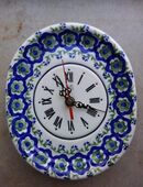 Bunzlauer Keramik, Wanduhr, Handarbeit! Unbeschädigt! Maße 20,5 x 17 x 5 cm. in 21037