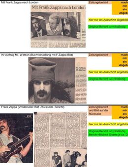 a02) Frank Zappa - Poster - Berichte - Zeitungsartikel - Garbsen