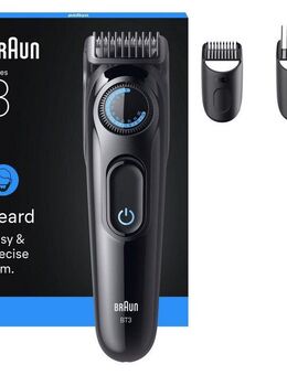 Braun Haarschneider Barttrimmer Series 3 BT3520, ultrascharfe Klinge, 50 Min Akkulaufzeit, 40 Längeneinstellungen