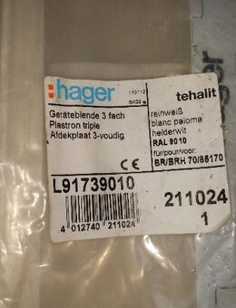 Hager Geräteblende 2x in OVP - Berlin Friedrichshain-Kreuzberg