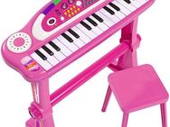SIMBA Spielzeug-Musikinstrument My Music World Keyboard, pink, mit Hocker und Mikrofon