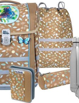 McNeill Schulranzen Perfecto, Greta (Set, 5-tlg), inkl. Federmäppchen, Turnbeutel, Schlamperrolle & Motivmagnet