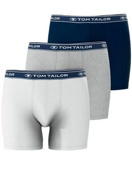 TOM TAILOR Boxershorts Buffer (3er Pack) bequem, basic, eng, atmungsaktiv, Logobund, Baumwollmix
