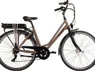 Hollandia E-Bike Cityrad Optima Basic, 7 Gang Shimano Tourney Schaltwerk, Kettenschaltung, Frontmotor, 374,4 Wh, Pedelec, Elektrofahrrad für Damen u. Herren