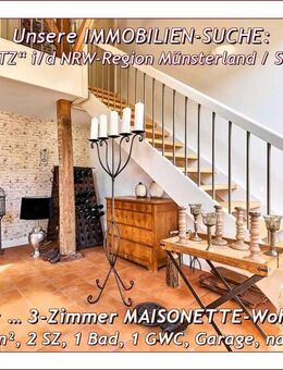 MIET-Gesuch: 2,5 - 3 ZKDB WOHNUNG i|d NRW-Region „MÜNSTERLAND" / "nördl. RUHRGEBIET“ mit Balkon o. Terrasse, naturnah. - Lüdinghausen