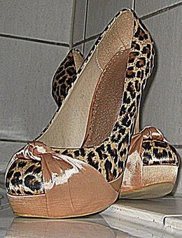Plateau Pumps im Leo Print Gr. 39 - Worms