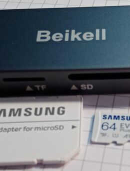 USB 3.0 Typ C - OTG - Beikell Dual, MicroSD & SD Laufwerke, Samsung EVOPlus - MicroSDXC 64GB, inklusive SD Adapter - mit einer Datenübertragung von bis zu 130MB/s - Fürth
