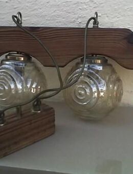 Retro-Decken-Hängelampe in Eiche massiv, s. gt. Zust., aus Sammlungs-Auflösung - Simbach (Inn) Zentrum