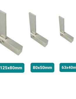 90° Anschlagwinkel 125x80mm 80x50mm 63x40mm Winkelmesser Edelstahl Winkel Messen  14,90 € – 32,90 €* - Villingen-Schwenningen