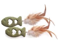 Aumüller Federfisch für Katzen - Sparpaket: 2 x 2er Set