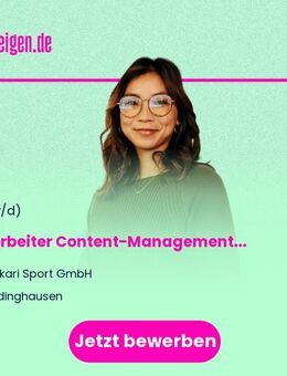 Mitarbeiter Content-Management (m/w/d) - Lüdinghausen