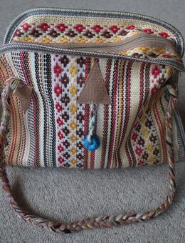 Ethno Hippie Umhängetasche gelb braun rot beige schwarz 35,5 cm - Niddatal