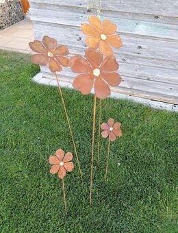 Gartenstecker "Blütentraum" einfach in 2 Größen Edelrost - Kraftisried