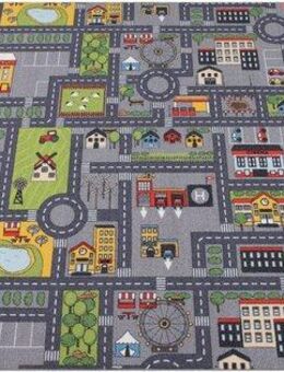 Paco Home Kinderteppich Bino 577, rechteckig, Höhe: 5 mm, Straßen-Spiel-Teppich, Kinderzimmer