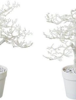 Creativ green Künstlicher Weihnachtsbaum Weihnachtsdeko, im farblich passenden Topf und mit Glitzer-Optik