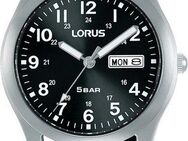 LORUS Quarzuhr RXN79DX9, Armbanduhr, Herrenuhr, Damenuhr, Datum, Lederarmband