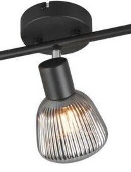 TRIO Leuchten Deckenstrahler TARIFA, 3-flammiger Deckenspot mit Glasschirm, exkl 3xE14 max 10W, Leuchtmittel wechselbar, warmweiß - kaltweiß, Glasschirm in Riffeloptik leicht verspiegelt, verstellbare Spots