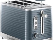 RUSSELL HOBBS Toaster Inspire 24373-56 Grau, 2 Schlitze, 1050 W, mit hochwertiger Hochglanz-Struktur, extra breite Toastschlitze