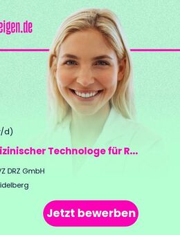 Medizinischer Technologe für Radiologie - MTR (m/w/d) - Sinsheim