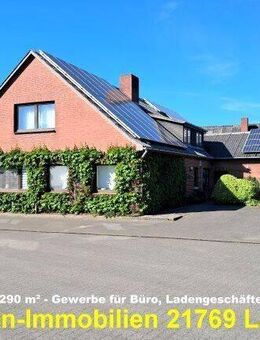 Geräumiges Wohnhaus mit Garten - Gewerbe wie Büro, Laden, Gastro möglich, Einliegerwohnung möglich - Photovoltaik - Lamstedt