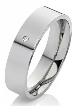 Damenring Titanring MOR63 mit Stein - gratis Gravur - Aholming