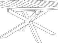 Destiny Garten-Essgruppe COSTA ARONA, (Set, 5-tlg., 1 Ausziehtisch, 4 Stapelsessel), (Set, 9-tlg., 4 Sessel, 1 Tisch ausziehbar Ø 120/170x75cm) Aluminium