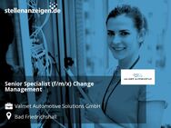 Senior Specialist (f/m/x) Change Management - Bad Friedrichshall