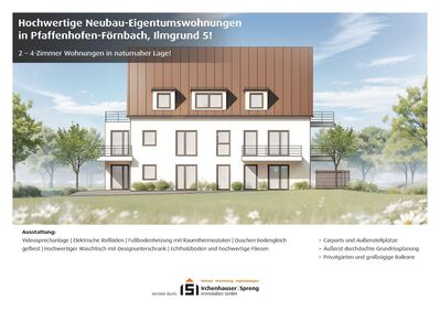 PAF-Förnbach! 3-ZKB Dachgeschoss-Whg. mit 12,34 m² Ost-Balkon, Fußbodenheizung, elektrischen Rollläden, Videosprechanlage und Dusche bodengleich!