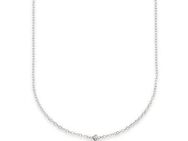 Bruno Banani Kette mit Anhänger Schmuck Geschenk Silber 925 Halsschmuck Halskette Ankerkette Kreuz, mit Zirkonia (synth)