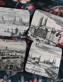 6 Historische Untersetzer noch verpackt und im Original Karton - Köln