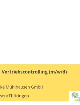 Mitarbeiter Vertriebscontrolling (m/w/d) - Mühlhausen (Thüringen)