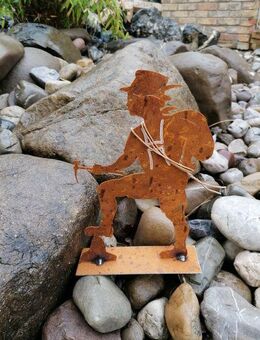 Bergsteiger "Luis" mit Seil Edelrost - Kraftisried