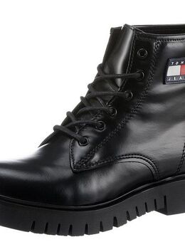 Tommy Jeans TJW LACE UP BOOT Schnürboots, Blockabsatz, Plateau, Schnürstiefelette, Chunky Boots, Logoaufnäher
