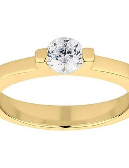 Verlobungsring Damenring CAB3442 mit Goldfarbiger Beschichtung - Aholming