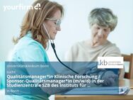 Qualitätsmanager*in Klinische Forschung / Sponsor-Qualitätsmanager*in (m/w/d) in der Studienzentrale SZB des Instituts für Klinische Chemie und Klinische Pharmakologie - Bonn